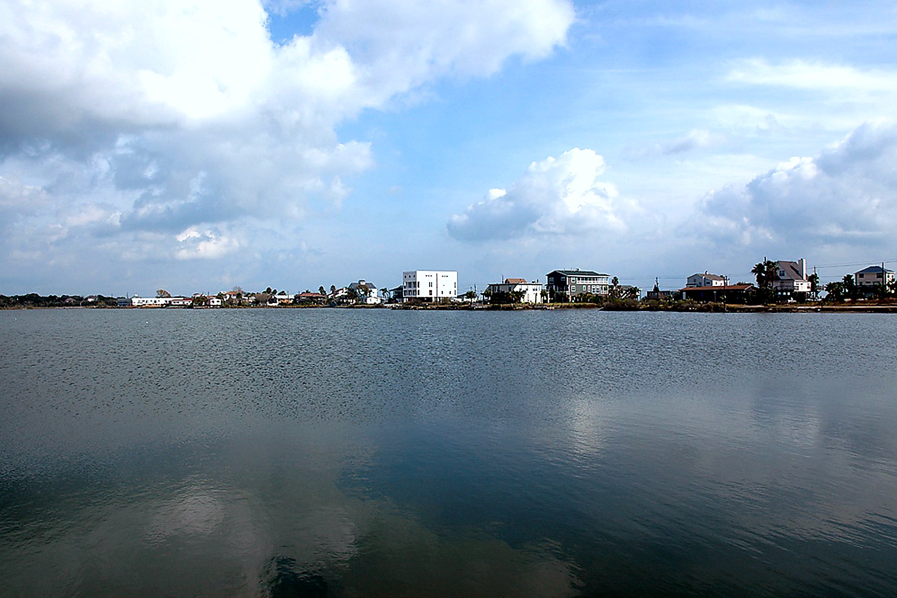 Waterfront homes along Todville Road in Seabrook, Texas