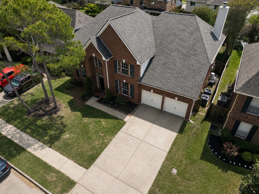 Clean red brick home exterior