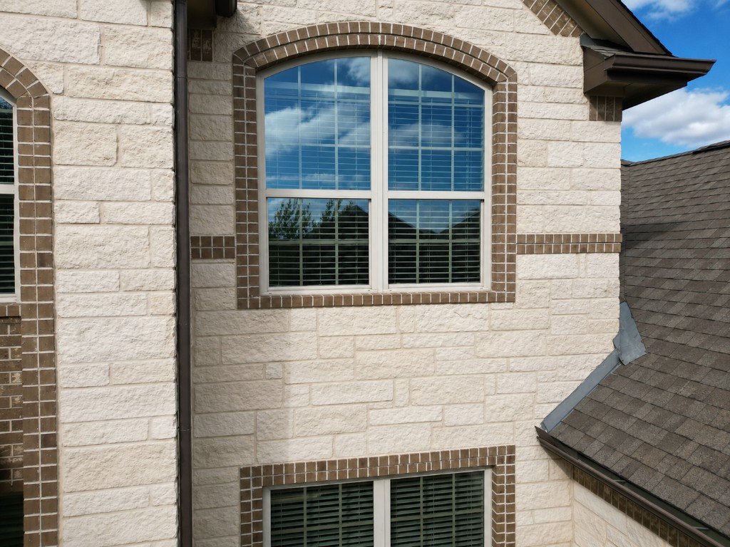 Exterior windows on a multi-story Houston home